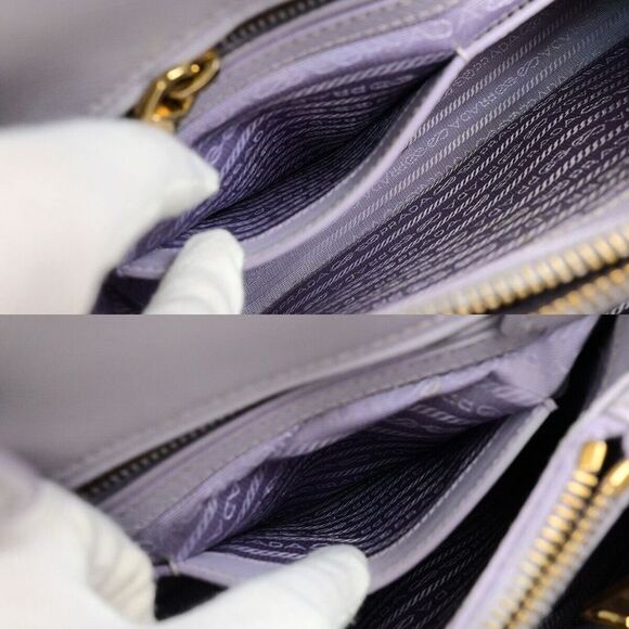 Prada Saffiano Purple Leather Handbag (Pre-Owned) - Picture 11 of 16